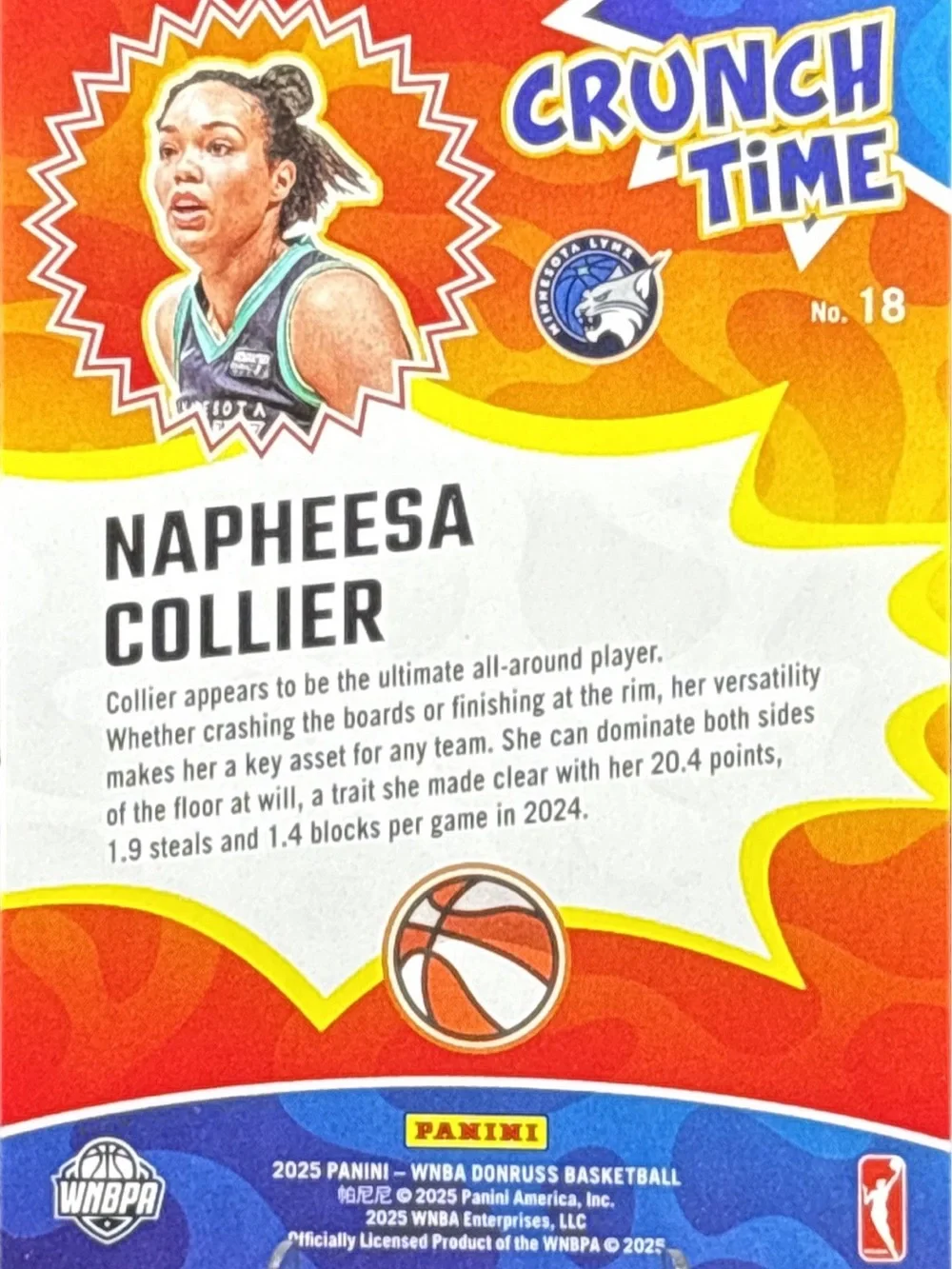 Panini Donruss Napheesa Collier Crunch Time Basketball Card